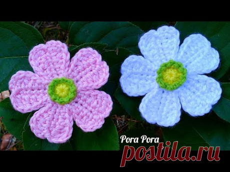 Crochet Potentilla Recta Flower I Crochet 5 Petals Flower I Crochet 3D Flower