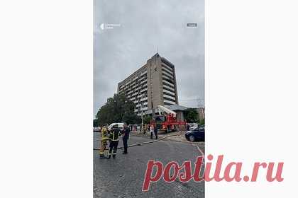 Во Львове загорелась гостиница с общежитием ВСУ