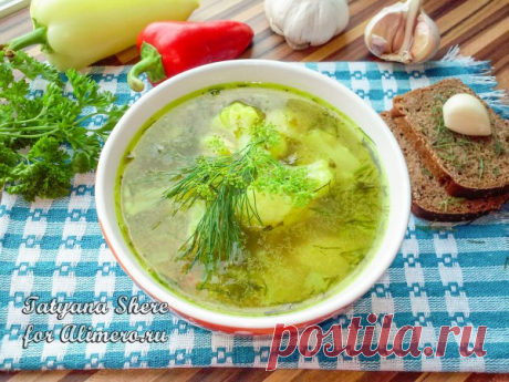Суп из цветной капусты с молодой картошкой и укропом / Рецепты с фото