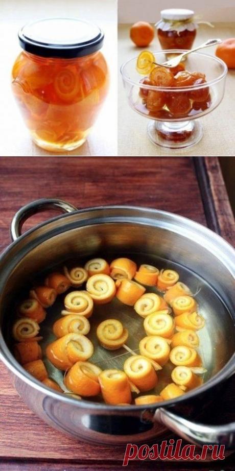 из апельсиновых корочек.