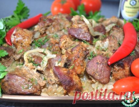Шашлык в духовке на луковой подушке – кулинарный рецепт