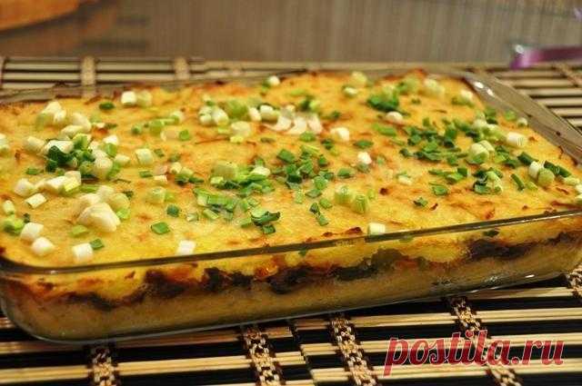 Постная Картофельная запеканка с грибами. Отличный вариант сытного блюда