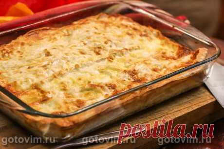 Пирог из лаваша с картошкой и сыром.