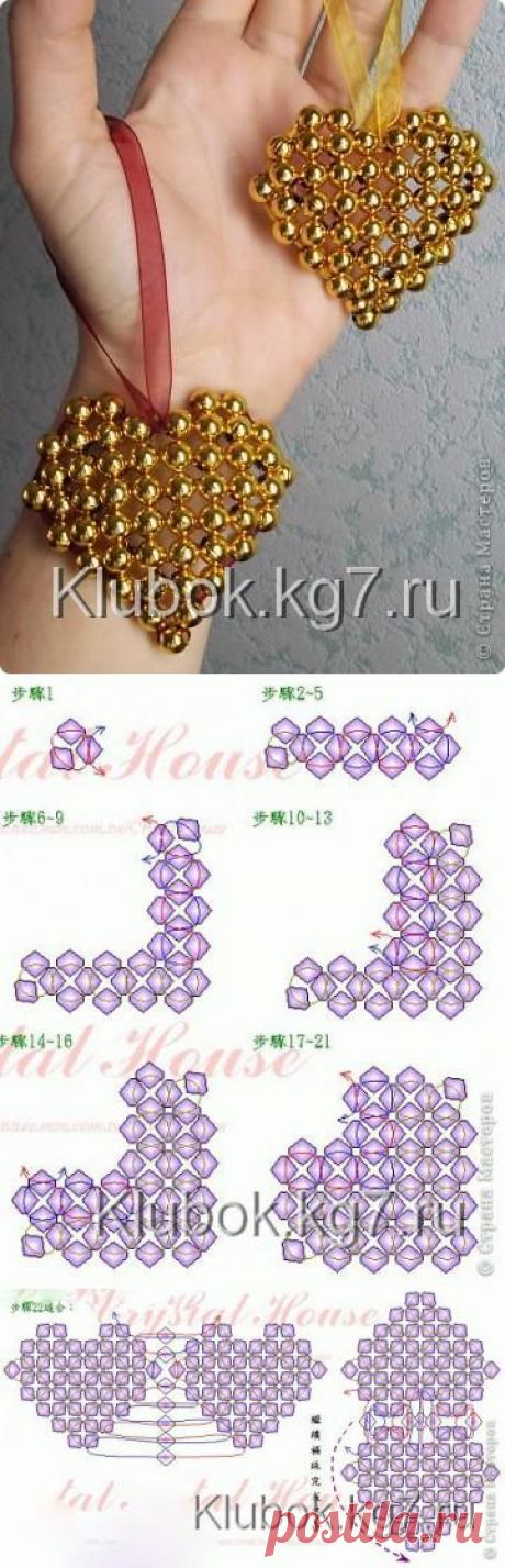 Сердечки из бусинок | Клубок