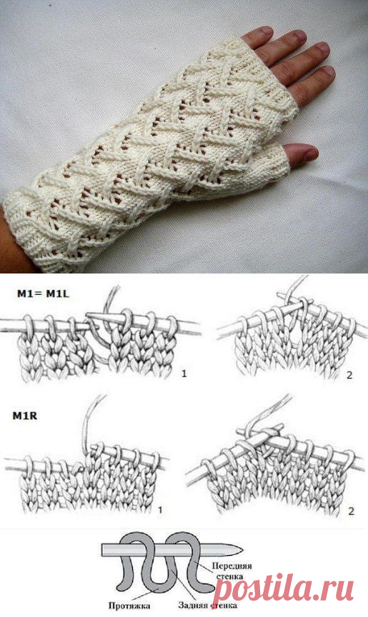 ​Вяжем митенки — Сделай сам, идеи для творчества - DIY Ideas