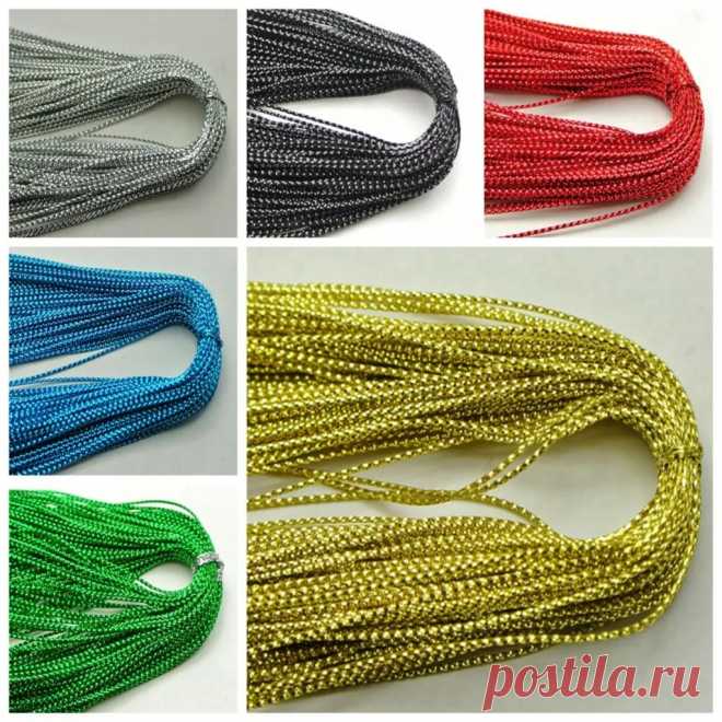 100 ярдов 1 мм металлизированной нитью ювелирные изделия шнур для бисероплетения для подарка метка визитная карточка | AliExpress