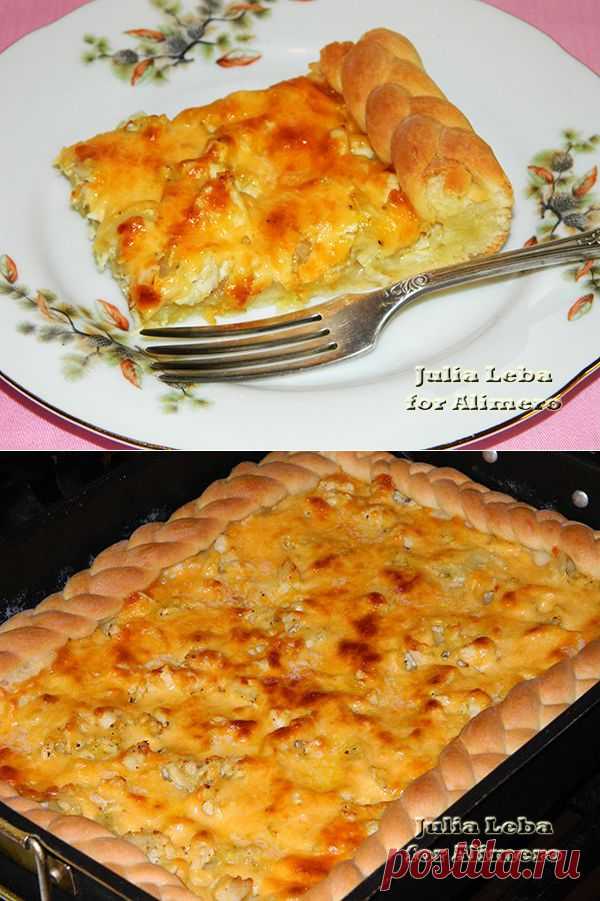 Пирог с курицей, сыром и луком | Ваши любимые рецепты