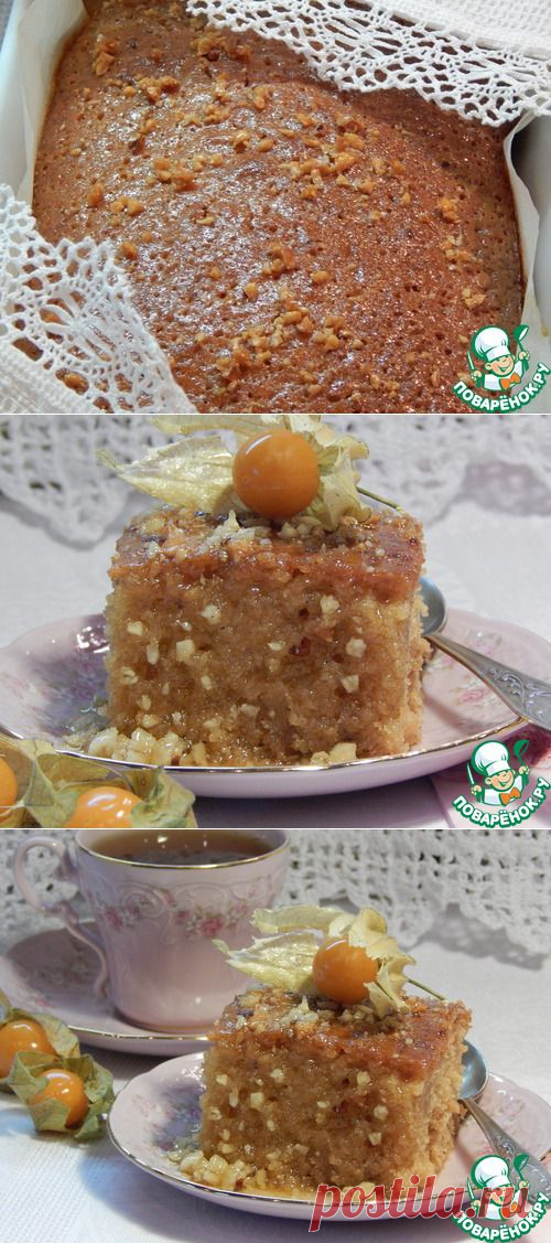 Ароматная коврижка с пряным сиропом - кулинарный рецепт