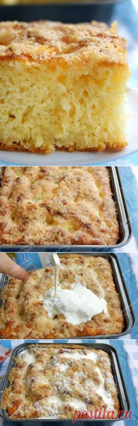 Безумно вкусный и простой-сахарный пирог - Простые рецепты Овкусе.ру