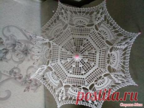 . Зонт для фотосессии Добрый вечер, жители СМ. Хочу показать вам зонт, который просили меня связать для фотосессии, да еще в ретро стиле. Надеюсь, что получилось.