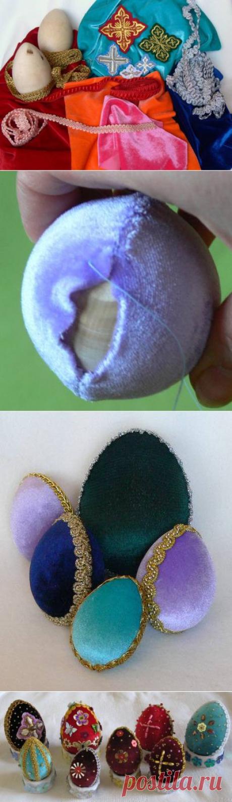 Декоративные бархатные яйца, вышитые бисером. МК Натальи Олениной