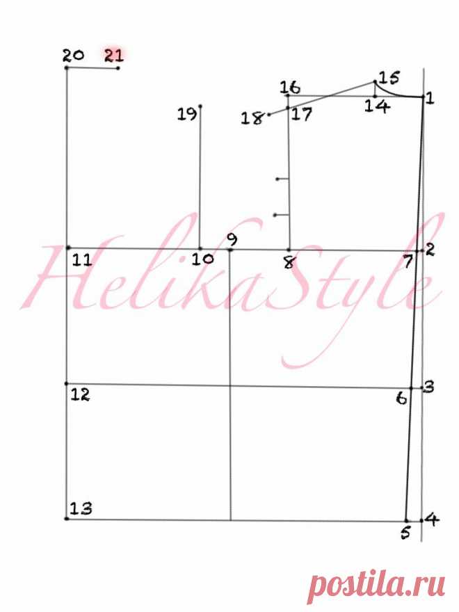 ШЬЁМ С НАМИ: ПОШАГОВОЕ ПОСТРОЕНИЕ ВЫКРОЙКИ-ОСНОВЫ ДЛЯ ТРИКОТАЖНЫХ ИЗДЕЛИЙ :: ШЬЁМ С НАМИ ХИДЖАБ и не только - HelikaStyle