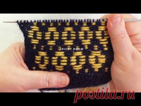 Эстонское плетение (вязание инкрустацией). Roositud - estonian inlay technique, weaving knitting #3.