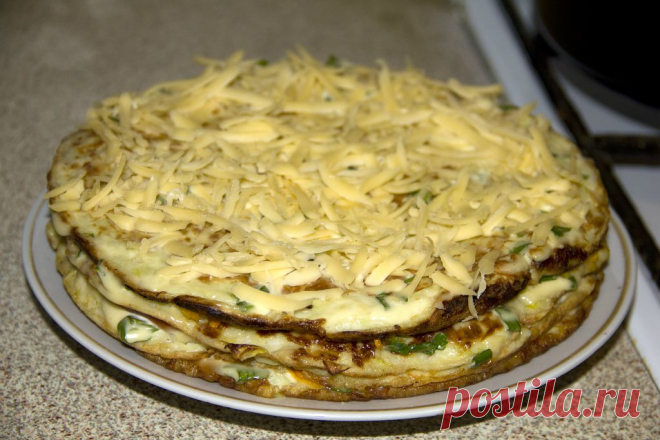 Кабачковый закусочный торт