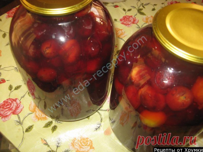 Сливовый компот из сливы на зиму с косточками