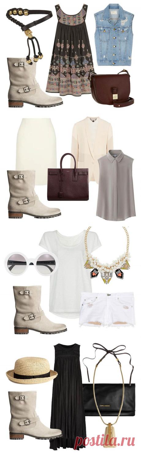 C чем носить летние сапоги: советы и рекомендации стилистов | Красота/Практика - Elle.ru | Мода на Elle.ru