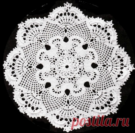 Кружевная салфетка Патрисии Кристофферсен, схема.