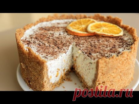 Без выпечки! Очень просто и вкусно! Нежный Апельсиново-шоколадный чизкейк!