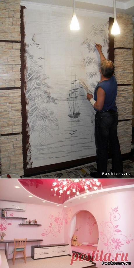 Художественная роспись в интерьере | Роскошь и уют