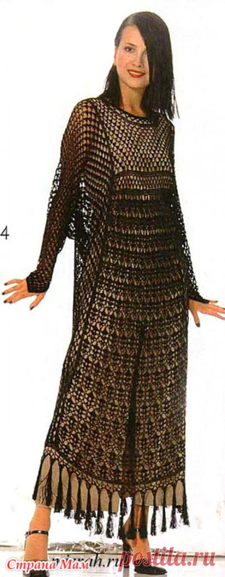 . Подходит всем: черное ажурное платье - Все в ажуре... (вязание крючком) - Страна Мам