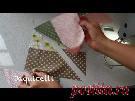 Разный квадрат 🌟 Лоскутный блок с остатками ткани 🌟 Легкое шитье #пэчворк #шитье #легко #2