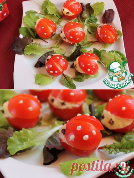 Закуска "Божьи коровки" с двумя начинками - кулинарный рецепт