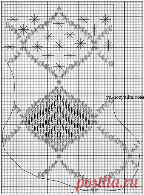 Новогодний сапожек схема вышивки. Вышивка в технике барджелло.