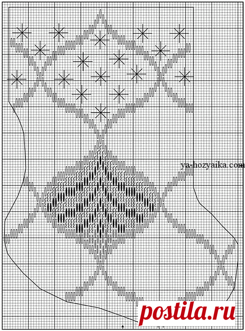 Новогодний сапожек схема вышивки. Вышивка в технике барджелло.