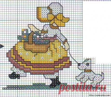 Крошка Сью - схемы для вышивки крестом.