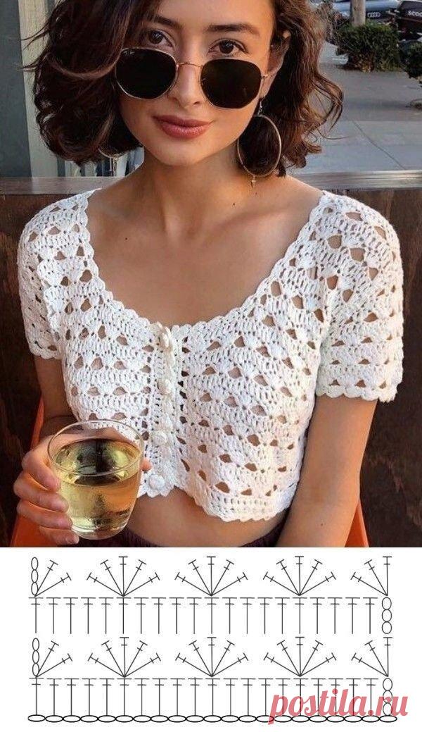 Интересные узоры крючком со схемами | Вяжу ручками-крючками| Виктория Битарова | Дзен