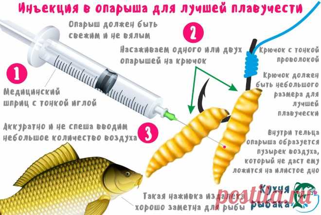 Воздушная инъекция в опарыша для лучшей плавучести | Кухня рыбака | Яндекс Дзен