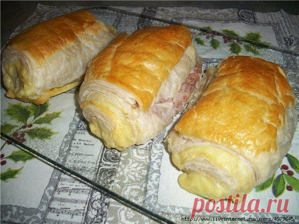 РУЛЕТИКИ-ПИЦЦА ИЗ СЛОЙКИ