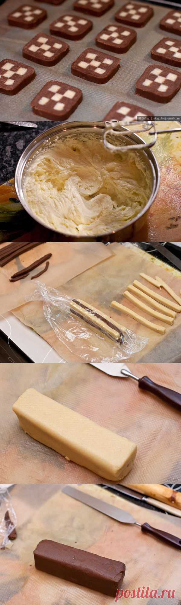 Радует взгляд, чудесно подходит к утреннему кофе! «Шахматное» печенье — Вкусные рецепты