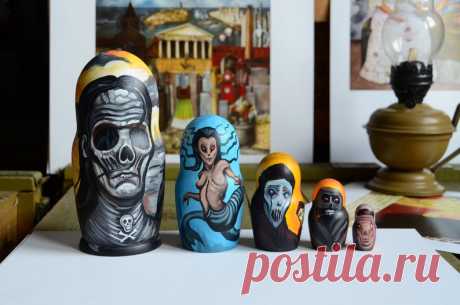 Ручная роспись русской гнездовой куклы Матрешки морских | Etsy