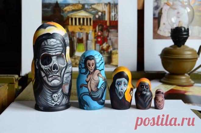 Ручная роспись русской гнездовой куклы Матрешки морских | Etsy