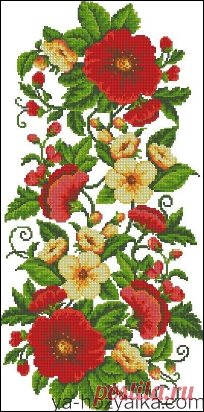 Мальва вышивка крестом. Mоре схем для вышивания Цветущая мальва (схема для вышивки крестом) .Схему можно скачать в формате PDF и XSD Скачать >>