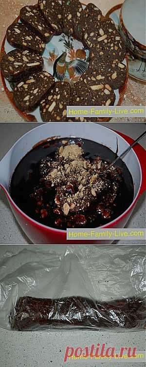 Кулинарные рецепты Шоколадная колбаса &raquo; Кулинарные рецепты