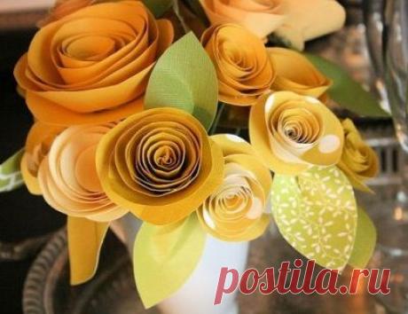 Как из бумаги сделать розу - неживой букет | Сделай сам!