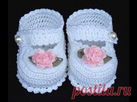 ПИНЕТКИ КРЮЧКОМ - уроки - 2017 / Booties CROCHET - Lessons / Booties Crochet - Lehren