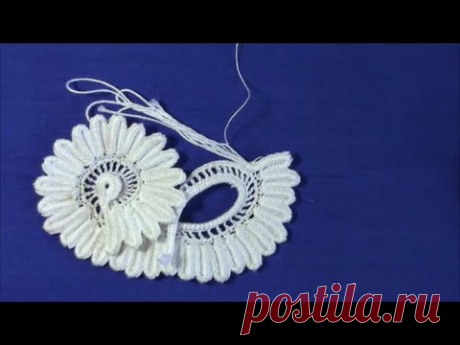 Irish Crochet Basics, how to add cord, second method