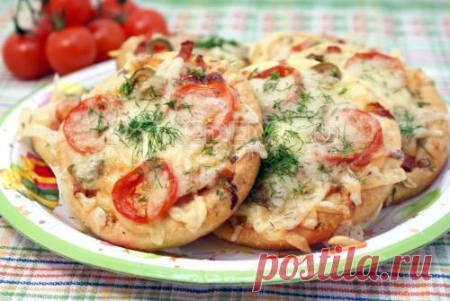 Мини-пиццы – Пошаговый рецепт с фото. Выпечка. Вкусные рецепты с фото. Пицца