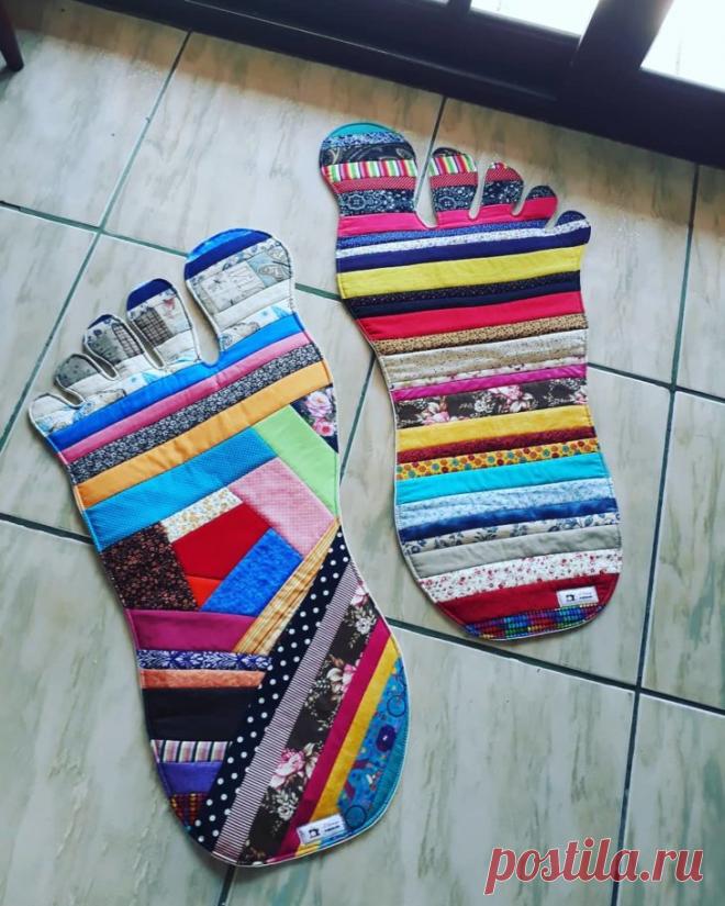 Коврики в технике пэчворк. Много идей.