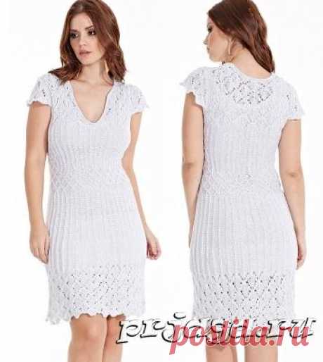 Летнее платье спицами «Дива»