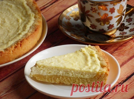 Открытый пирог с творожной начинкой