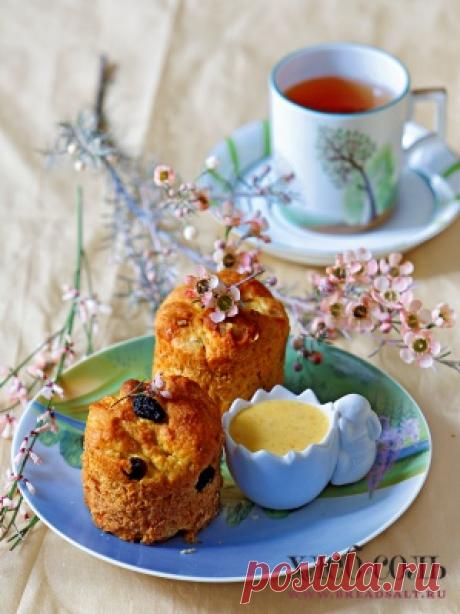 Мини-куличи с апельсиновым кремом