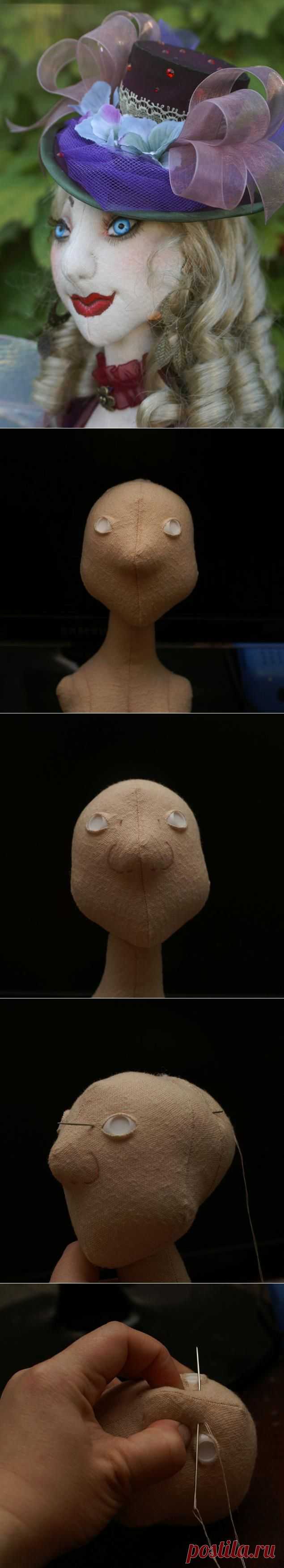 Прошивка лица текстильной куклы. - Ярмарка Мастеров - ручная работа, handmade