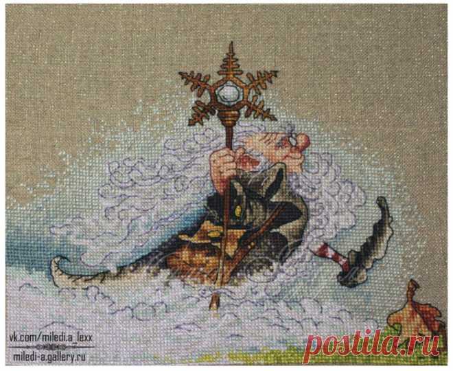 Повелитель зимы. Вышивка
