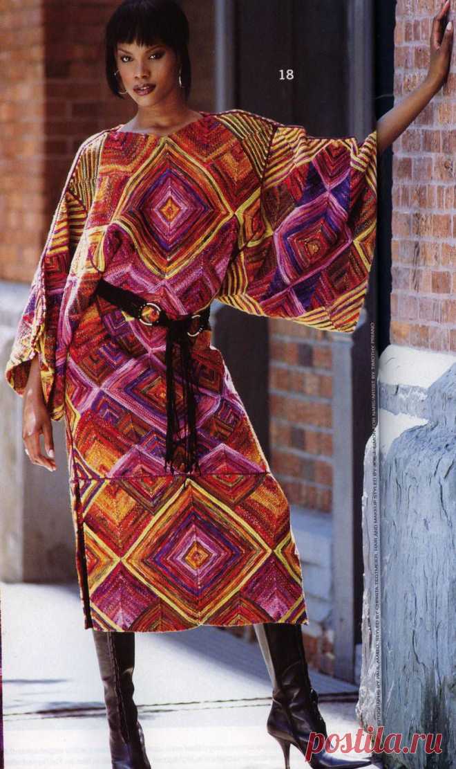 Платье квадратами из Vogue knitting Holiday 2003..