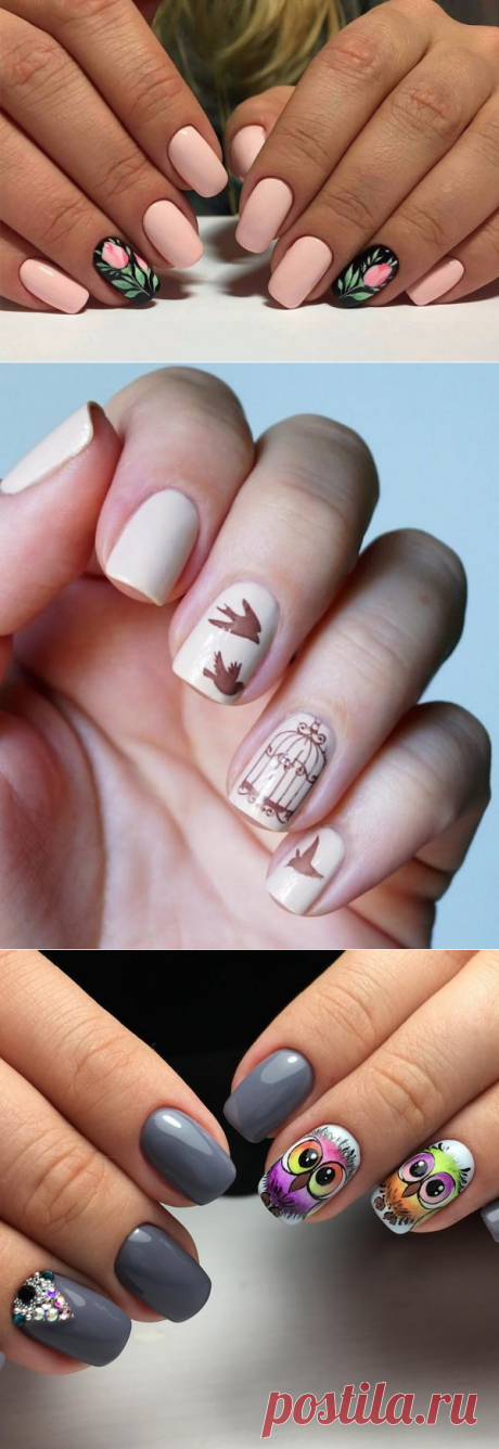 Модный маникюр с наклейками 2018-2019: красивый дизайн ногтей со слайдерами, фото | GlamAdvice