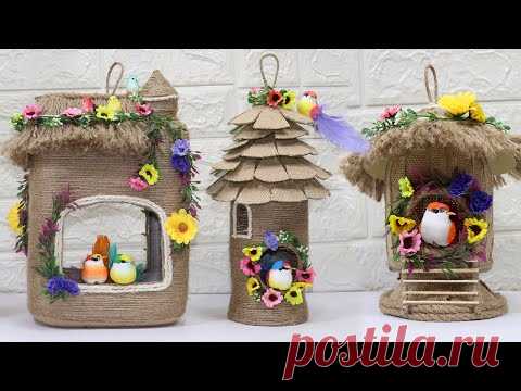 5 Jute craft bird nest | Home decoration ideas handmade | Jute craft